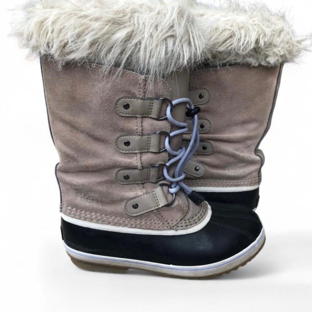 Sorel Youth Girl Women’s Joan Of Arctic Suede Waterproof Tall Boots 21cm Sz 3.
